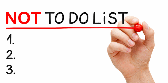 to do list & not to do list, cái tốt và cái xấu